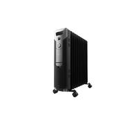 Cecotec Radiador Eléctrico de Aceite ReadyWarm 11000 Space Black. 11 Módulos, Bajo Consumo, 2500 W, 3 Niveles, Recogecables, Sistema de Seguridad, Ruedas, 25 m2