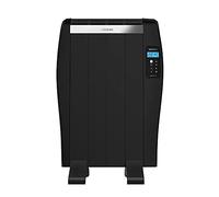Cecotec Radiador Eléctrico Bajo Consumo ReadyWarm 800 Thermal Black. 4 Elementos, 600 W, De Pared o de Pie, Temporizador, Mando a Distancia, Pantalla LCD, 8 m2