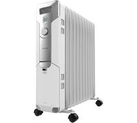 Cecotec Radiador Eléctrico de Aceite ReadyWarm 11000 Space. 11 Módulos, Bajo Consumo, 2500 W, 3 Niveles, Recogecables, Sistema de Seguridad, Ruedas, 25 m2