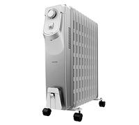 Cecotec Radiador Eléctrico de Aceite ReadyWarm 11000 Space 360. 11 Módulos, Bajo Consumo, 2500 W, 3 Niveles, Recogecables, Tecnología 360, Sistema de Seguridad, 28 m2