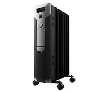 Cecotec Radiador Eléctrico de Aceite ReadyWarm 7000 Space Black. 7 Módulos, Bajo Consumo, 1500 W, 3 Niveles, Recogecables, Sistema de Seguridad, Ruedas, 15 m2