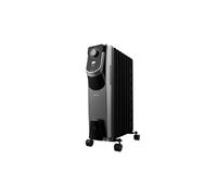 Cecotec Radiador Eléctrico de Aceite ReadyWarm 9000 Space 360 Black. 9 Módulos, Bajo Consumo, 2000 W, 3 Niveles, Recogecables, Tecnología 360, Sistema de Seguridad, 22 m2