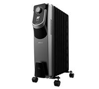 Cecotec Radiador Eléctrico de Aceite ReadyWarm 9000 Space 360 Black. 9 Módulos, Bajo Consumo, 2000 W, 3 Niveles, Recogecables, Tecnología 360, Sistema de Seguridad, 22 m2