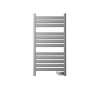 Cecotec Radiador Toallero Eléctrico Bajo Consumo Ready Warm 9050 Twin Towel INOX. Seca Toallas de 500 W, IP24 2 Modos, Temporizador, Pantalla LED, Kit de instalación, Gris Oscuro