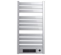 Cecotec Radiador Toallero Eléctrico Bajo Consumo Ready Warm 9770 Ceramic Towel INOX. Calefactor Cerámico Incorporado, 2000 W, Pantalla LED, Mando a Distancia, Temporizador, IPX4