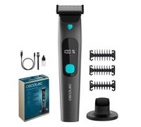 Cecotec Rasuradora Facial PrecisionCare OneShave Screen. Cuchillas de Acero Inoxidable, 3 Peines (1/3/5 mm), Base de Almacenamiento, Autonomía de 1,5h, Resistencia IPX7, Pantalla Inteligente