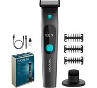 Cecotec Rasuradora Facial PrecisionCare OneShave Screen. Cuchillas de Acero Inoxidable, 3 Peines (1/3/5 mm), Base de Almacenamiento, Autonomía de 1,5h, Resistencia IPX7, Pantalla Inteligente