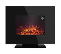 Cecotec ReadyWarm 2700 Design Flames Black Chimenea Eléctrica 2000W con Mando a Distancia Negra