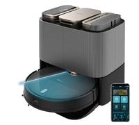 Cecotec Robot Aspirador Base Autovaciado Conga 13090 Spin Revolution Home and Wash. Tecnología Láser, 7000 Pa, Cepillo de Silicona, Mopas Giratorias, Cepillo Lateral, App, Bluetooth y WiFi