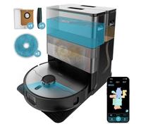 Robot Aspirador y Fregasuelos Cecotec Conga X100 con Autovaciado Navegación Láser 20.000Pa IA Cámara