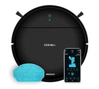 Cecotec Robot Aspirador con Navegación Giroscópica y App Conga M10 X-Treme. 2000Pa, Barre, Aspira, Friega y Pasa la Mopa, Autonomía 120mins, Sensores Anticaídas y 2 Cepillos Laterales