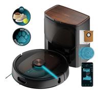 Cecotec Robot Aspirador Conga 10090 AI Spin Revolution Ultra Power Home Lifestyle, 10.000 Pa, App, Navegación láser, Base autovaciado, Inteligencia Artificial, Evita Objetos, 240 min autonomía