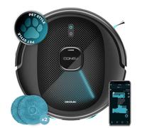 Cecotec Robot Aspirador Conga 9590 Spin Revolution Ultra Power Navegación láser Inteligente, 10.000 Pa, Máx 240 min autonomía, Mopas giratorias. Cepillo de Silicona, óptimo para Pelo de Mascotas