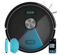 Cecotec Robot Aspirador Conga M70 Genesis. Navegación Láser, Motor Ungravity con 20000Pa, Aspira, Barre, Friega y Pasa la Mopa, Cepillo de Silicona, Doble Depósito, App 3.0, Cubre hasta 180m²