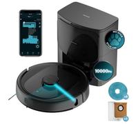 Cecotec Robot Aspirador y Friegasuelos con Base Autovaciado Conga 9590 Spin Revolution Ultra Power Home Essential. Navegación Láser, 10000Pa, App, Autonomía 240min, Cepillo Mascotas, Mopas Gitarorias