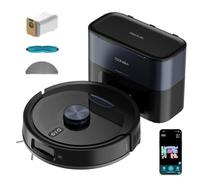 Robot aspirador con base de autovaciado conga y90 dark. inteligencia a