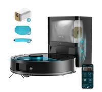 Cecotec Robot Aspirador y Friegasuelos con Base de Autovaciado Conga Y80. Navegación Láser e IA, Potencia Succión 13000Pa, Base con Depósito de 2.5L, Autonomía hasta 220m², Control App 3.0
