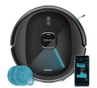Cecotec Robot Aspirador y Friegasuelos con IA Conga 9990 AI Spin Revolution Ultra Power. 10000Pa, Navegación Inteligente, Barre, Aspira, Friega y Pasa Las Mopas, Autonomía 240mins, Cepillo Silicona