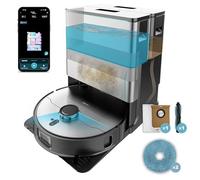 Cecotec Robot Aspirador y Friegasuelos con IA Conga X100 X-Treme. Inteligencia Artificial, Potencia de 20000Pa, Fregado Excelente, Mopas Spin, Elevación Adaptativa, Cepillo Corta Pelos y los Aspira