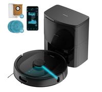 Cecotec Robot Aspirador y Friegasuelos con IA y Base de Autovaciado Conga 9990 AI Spin Revolution Ultra Power Home Essential. 10000Pa, Navegación Inteligente, Autonomía 240mins, Cepillo Silicona, App
