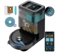 Cecotec Robot Aspirador y Friegasuelos Conga 15090 SpinArm Home&Wash. 8000Pa, App, Navegación Láser, Base Autovaciado con Tanques de Polvo y Agua, Limpieza-Secado de Mopas, Cepillo Silicona y Mopas