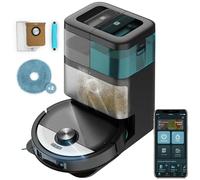 Cecotec Robot Aspirador y Friegasuelos Conga 16090 AI SpinArm Home&Wash. 8000Pa, App, Navegación Láser, Base Autovaciado con Tanques de Polvo y Agua, Limpieza-Secado de Mopas, Cepillo Silicona