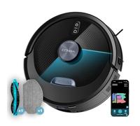 Cecotec Robot Aspirador y Friegasuelos Conga M60 Dark. Navegación Láser, Succión del Motor 13000Pa, Autonomía 200mins, Cepillo Multifunción para Todo Tipo de Superficies, Bluetooth y WiFi, App