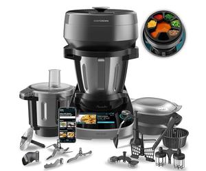 Cecotec Robot de Cocina Multifunción con Dispensador de Alimentos Mambo CooKing Total Gourmet. 2200W, 45 Funciones, Miles de Recetas Guiadas, Jarra Unique de 4,5L y Jarra Victory de 5L, Accesorios