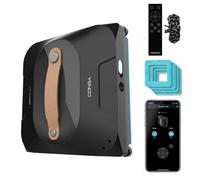 Cecotec Robot Limpiacristales Conga Windroid 1390 Double Spray Connected, 3 en 1; Pulveriza, Limpia y Seca, Doble Spray, App y Mando, 8 Modos, Radio de acción 7,5m, Cuerda de Seguridad, Kit Limpieza