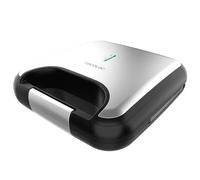 Cecotec Sandwichera Rock'nToast Grill, 800W de Potencia, Revestimiento piedra RockStone, Antiadherente, Acero Inoxidable, Revestimiento libre PFOA