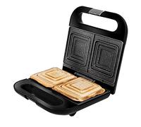 Cecotec Sandwichera Rock'nToast Sandwich Squared. 750 W, Capacidad 2 Sándwiches, Acabado en Acero Inoxidable, Placas Cuadradas con Revestimiento RockStone, Indicador Luminoso