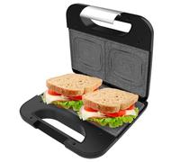 Cecotec Sandwichera Rock'nToast Square +, 800W de Potencia, Placas cuadradas, Revestimiento piedra RockStone, Antiadherente, Acero Inoxidable, Revestimiento ecológico libre PFOA