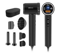 Cecotec Secador de Pelo - 6 Accesorios - DryGlam Waves i-Sensor Pro. 1600W, Motor Brushless, Tecnología Infrarrojos, Sensor de Distancia, Reduce Frizz, Plasma, 6 Modos, Touch Sensor, Estuche de Cuero