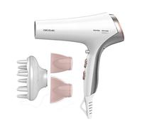 Cecotec Secador de pelo Bamba Ionicare 5320 Flashlook. Potencia 2200 W, Ion real, 2 Boquillas, Difusor, Haircare, Función Aire frío, 2.5 m cable, 3 Temperaturas, 2 Velocidades Blanco