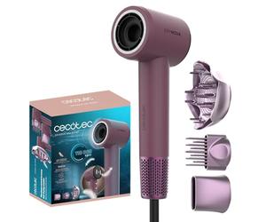 Cecotec Secador de Pelo Compacto y Ligero DryNova 3in1 Berry. 1600W, 110000RPM, Motor Brushless, Voluminizador, Difusor y Concentrador, Generador Iones, Silencioso y Duradero, 4 Ajustes Temperatura