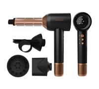 Cecotec Secador de Pelo con Tecnología de Plasma DryGlam Waves Black. 1600W, 110000 RPM, Motor Brushless, Cabezales con Efecto Coanda, Pantalla Digital, Control Inteligente del Calor, Función Memoria