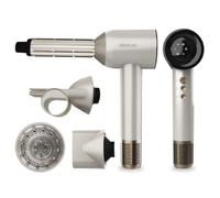 Cecotec Secador de Pelo Motor Brushless y Tecnología de Plasma DryGlam Waves Champagne. 1600W, 110000RPM, 4en1 Cabezales, Efecto Coanda, Pantalla Digital, Control Inteligente Calor, Función Memoria