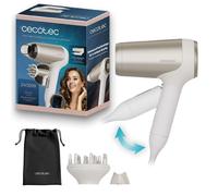 Cecotec Secador de Pelo Plegable IoniCare Power&Travel Champagne. 2400W, Motor DC, Tecnología de Iones Reales, Compacto, Aire Frío, Incluye Difusor, Boquilla Concentradora y Bolsa de Transporte