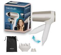 Cecotec Secador de Pelo Plegable IoniCare Power&Travel Champagne. 2400W, Motor DC, Tecnología de Iones Reales, Compacto, Aire Frío, Incluye Difusor, Boquilla Concentradora y Bolsa de Transporte