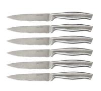 Cecotec Set de 6 Cuchillos Profesionales de Carne con Sierra. Mango y Hoja forjados en una Sola Pieza de Acero. Cuchillos Profesionales de Carne