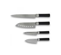 Cecotec Set de cuchillos multiusos Santoku. Filo de grosor de 2mm - Cuchillo picador y para trinchar de chef - Presentación en Estuche