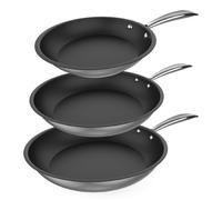Cecotec Set de sartenes Polka Classy Bucket Steel 20-24-28 cm, Acero inoxidable 18/10