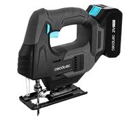 Cecotec Sierra de Calar Batería MultiCut 500 Vision Liberty. Caladora Inalámbrica con Batería NEX21 V 2 Ah de 21V, 0-2400rpm, Cambio Mandril sin Llave, Láser Guía, Luz LED, 8 Sierras y Regla Guía