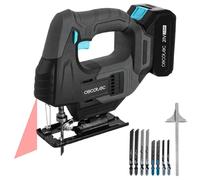 Cecotec Sierra de Calar Batería MultiCut 500 Vision Liberty. Caladora Inalámbrica con Batería NEX21 V 2 Ah de 21V, 0-2400rpm, Cambio Mandril sin Llave, Láser Guía, Luz LED, 8 Sierras y Regla Guía