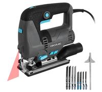 Cecotec Sierra de Calar MultiCut 8000 Vision, 800W, Corte Pendular, Cable de 2m, Plataforma de Aluminio Fundido y Mandril sin Llave, Láser Guía y Luz LED, Incluye 8 Sierras y Regla Guía