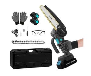 Cecotec Sierra de Podar 6" a Batería 21V MontanaForce 6000 Hand. 700W, Velocidad 24500rpm, Engrasador a Botón, Incluye 2 Baterías Nexus, Maletín, Cadena de Repuesto y Accesorios