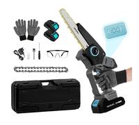 Cecotec Sierra de Podar 8" a Batería 21V MontanaForce 8000 Hand. 1100W, Velocidad 21500rpm, Engrasador a Botón, Incluye 2 Baterías Nexus, Maletín, Cadena de Repuesto y Accesorios