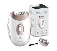 Cecotec Máquina de Depilar de Arranque Inalámbrica SkinCare Depil-Action Go. Funciona con Batería o con Cable, Cabezales Intercambiables, 2 Velocidades, Ligera y Compacta, Incluye Tapa Protectora