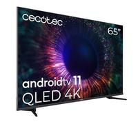 Cecotec Smart TV de 65" TV V1+ Series VQU11065+. Televisores QLED, Resolución 4K UHD, Sistema Operativo Android 11, Diseño Frameless, MEMC, Dolby Vision y Atmos, Subwofer, HDR10