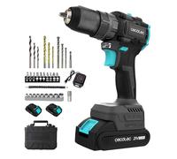 Cecotec Taladro Percutor y Atornillador 2 Baterías 21V-2000mAh PowerForce 3000 Impact Brushless. Motor Brushless, 32000IPM, Velocidad 1500rpm, Par Apriete 45Nm Regulable 25+1 niveles, Luz y Accesorios